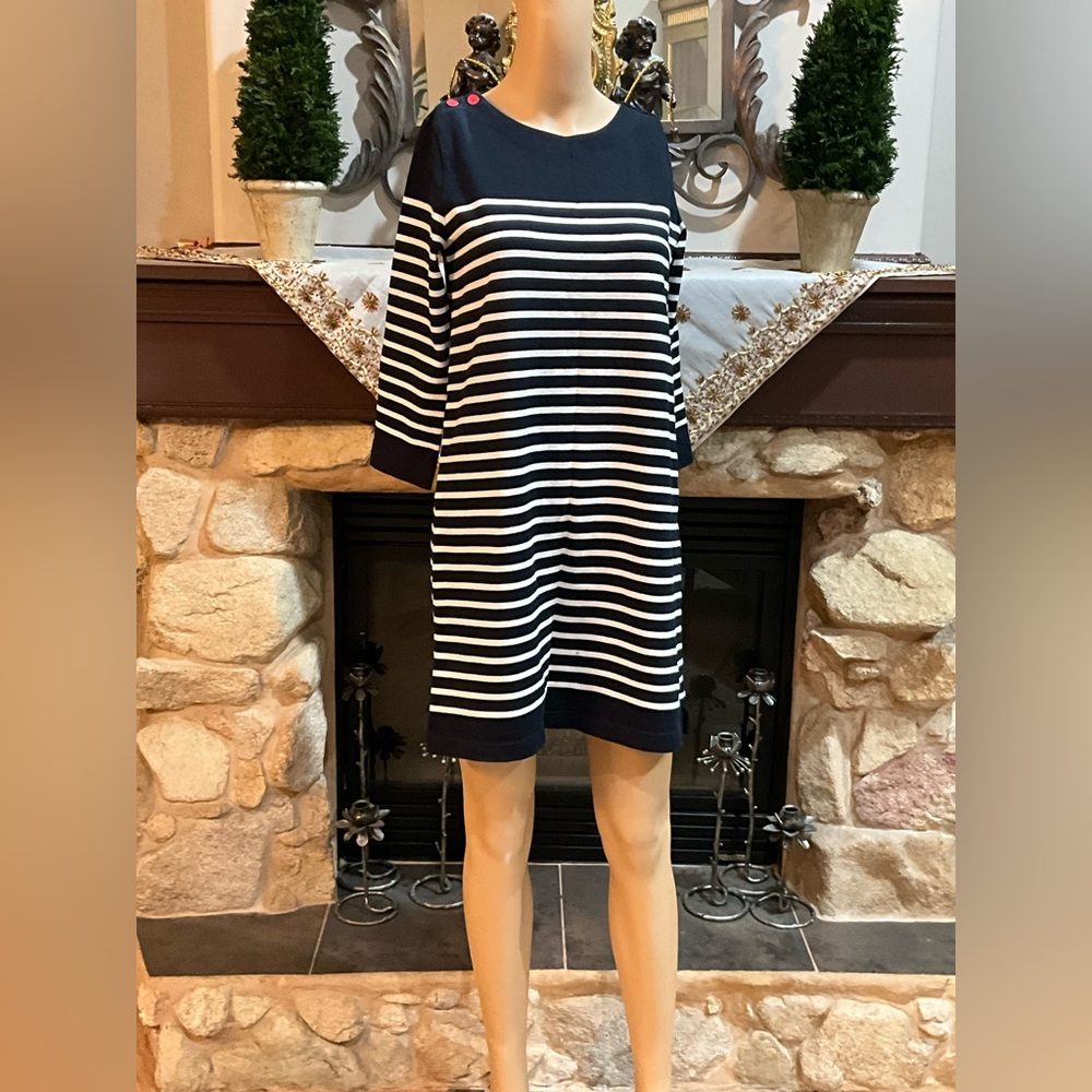❤️Anthropologie ALLIHOP XS stripe navy dress❤️
